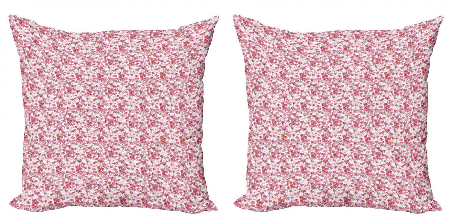 Kissenbezüge Modern Doppelseitiger Accent Kirschblüte Stück), (2 Petals Bubbly Digitaldruck, Abakuhaus