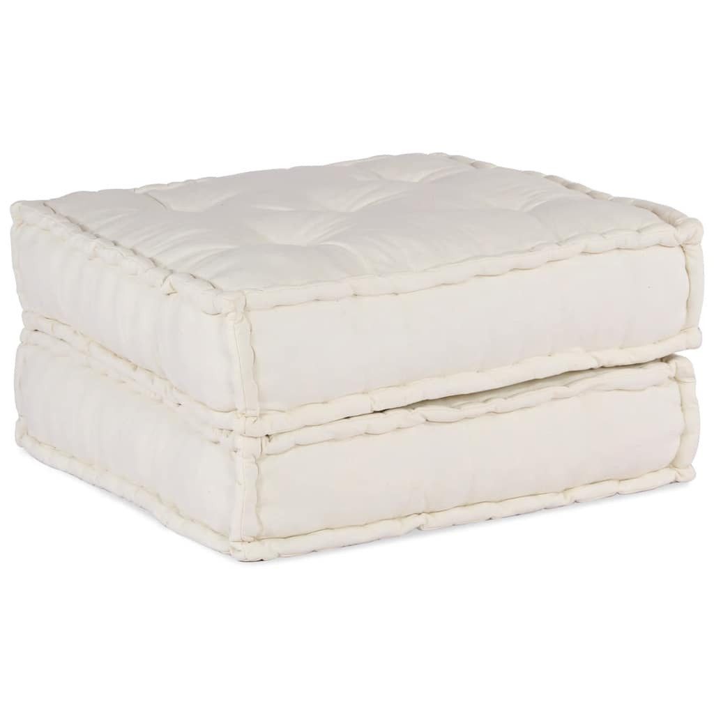 vidaXL Sitzauflage Modulares Sofaelement Creme 70x70x36 cm Stoff, (1 St)