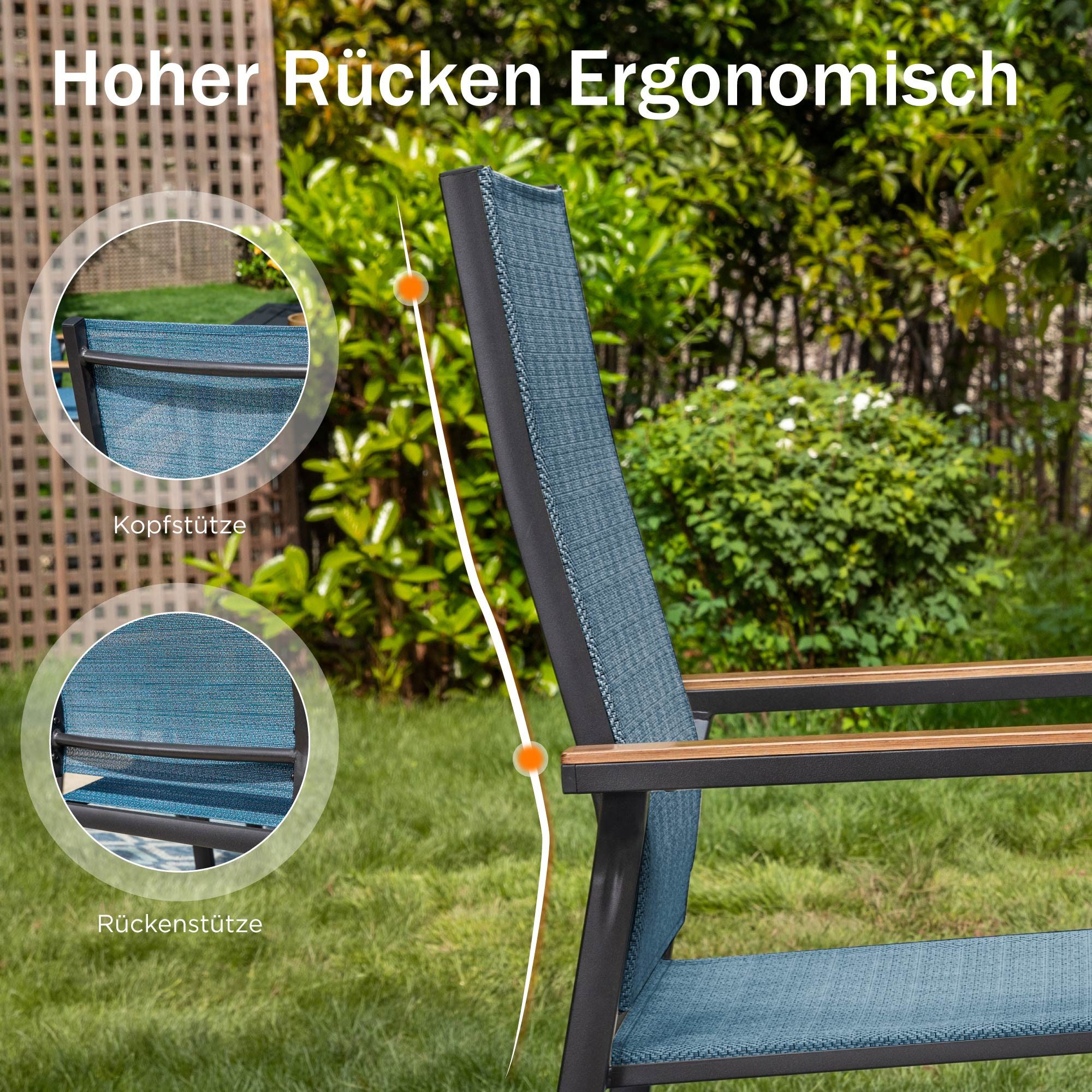 PHI VILLA Garten-Essgruppe, (Gartenmöbel Set Balkon günstig online kaufen