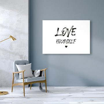 ArtMind Wandbild LOVE YOURSELF, Premium Wandbilder als Poster & gerahmte Leinwand in 4 Größen, Wall Art, Bild, moderne Kunst