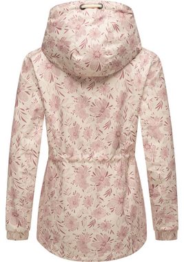 Ragwear Outdoorjacke Dankka Spring stylische Damen Übergangsjacke mit floralem Allover-Print