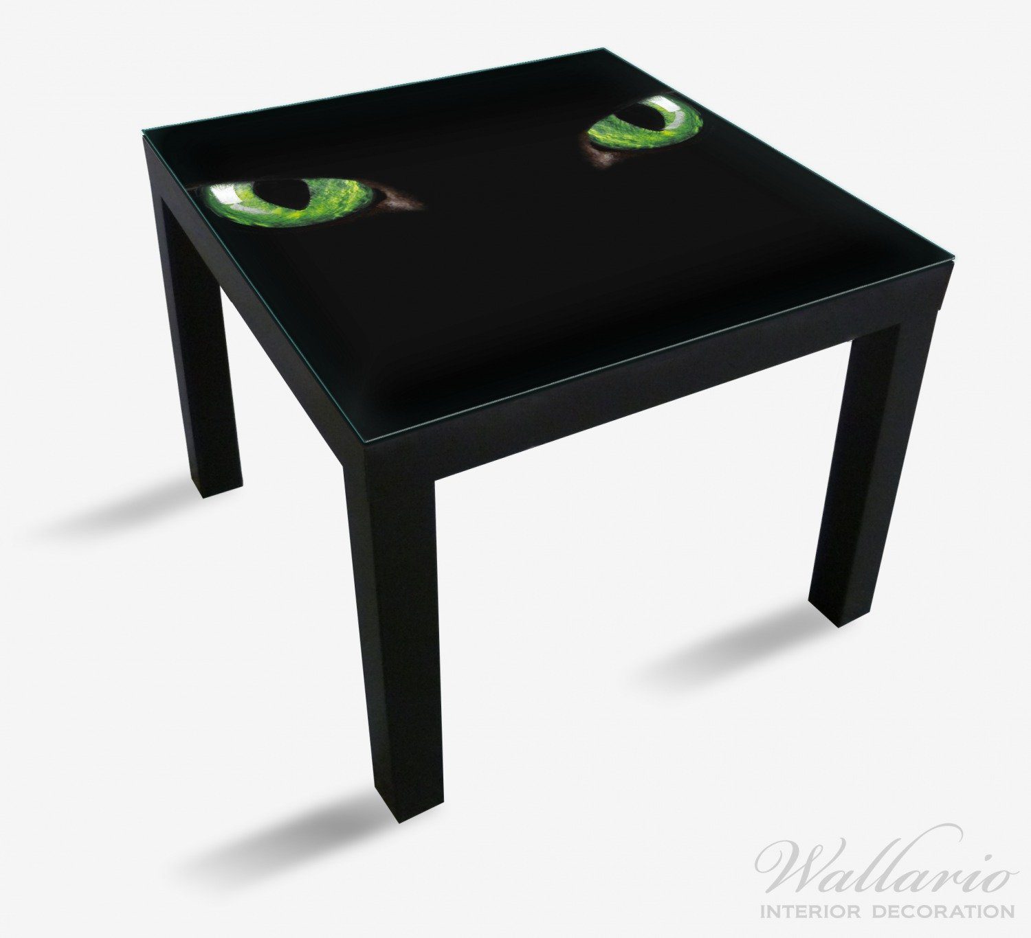 Tischplatte Nacht bei für Ikea Tisch St), (1 geeignet Wallario Grüne Lack Katzenaugen