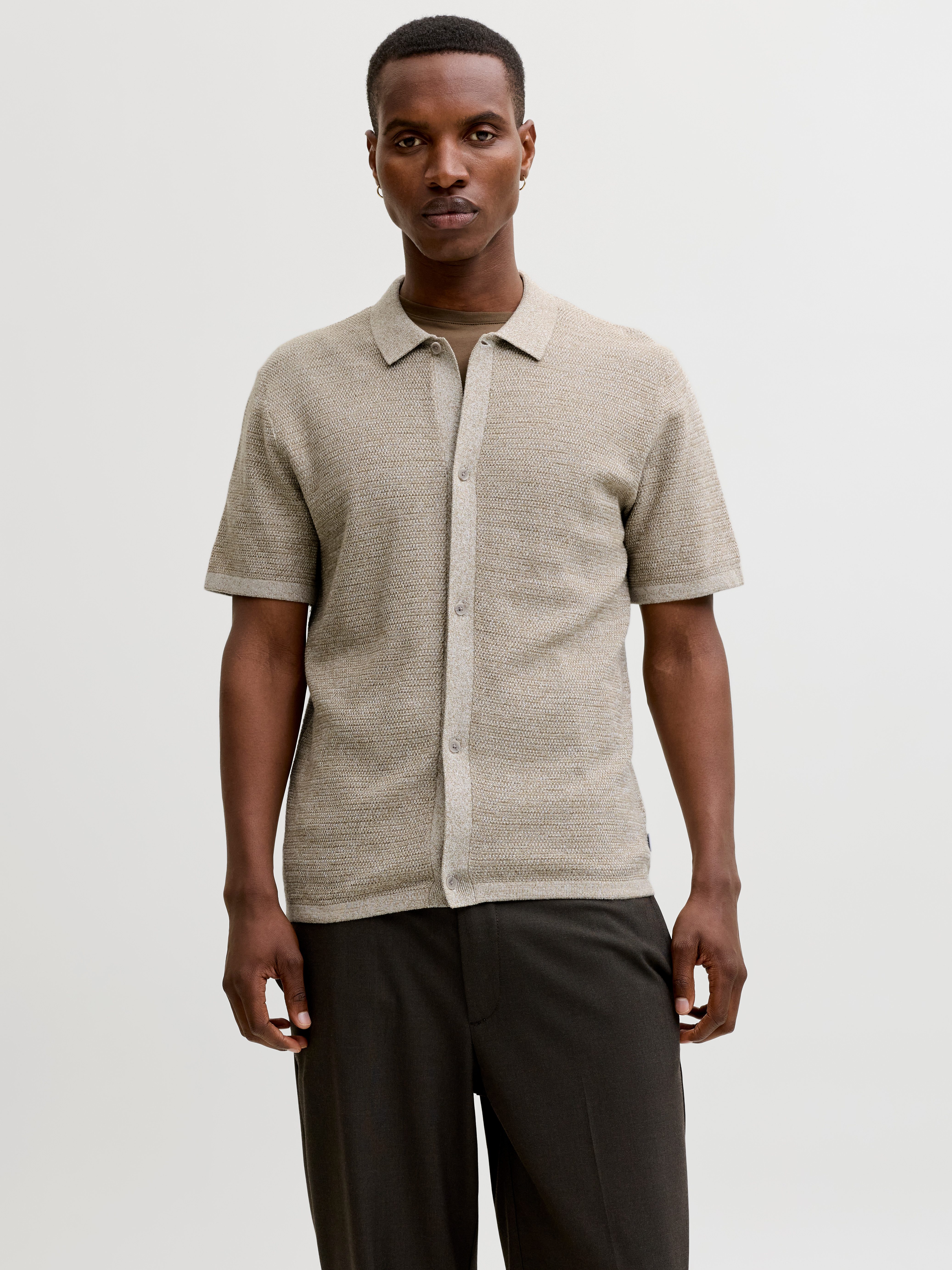 Jack & Jones Strickpullover JJEGEORGE KNIT SHIRT SS SN mit Polokragen günstig online kaufen