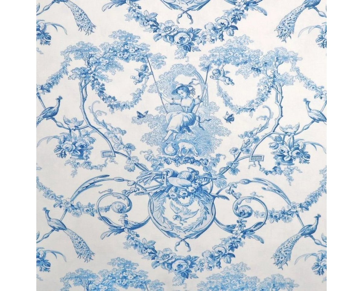 Thumbnail - Stofferia Stoff Dekostoff Toile de Jouy Ludivine Ecru Fond Encre, Breite 280 cm, Meterware