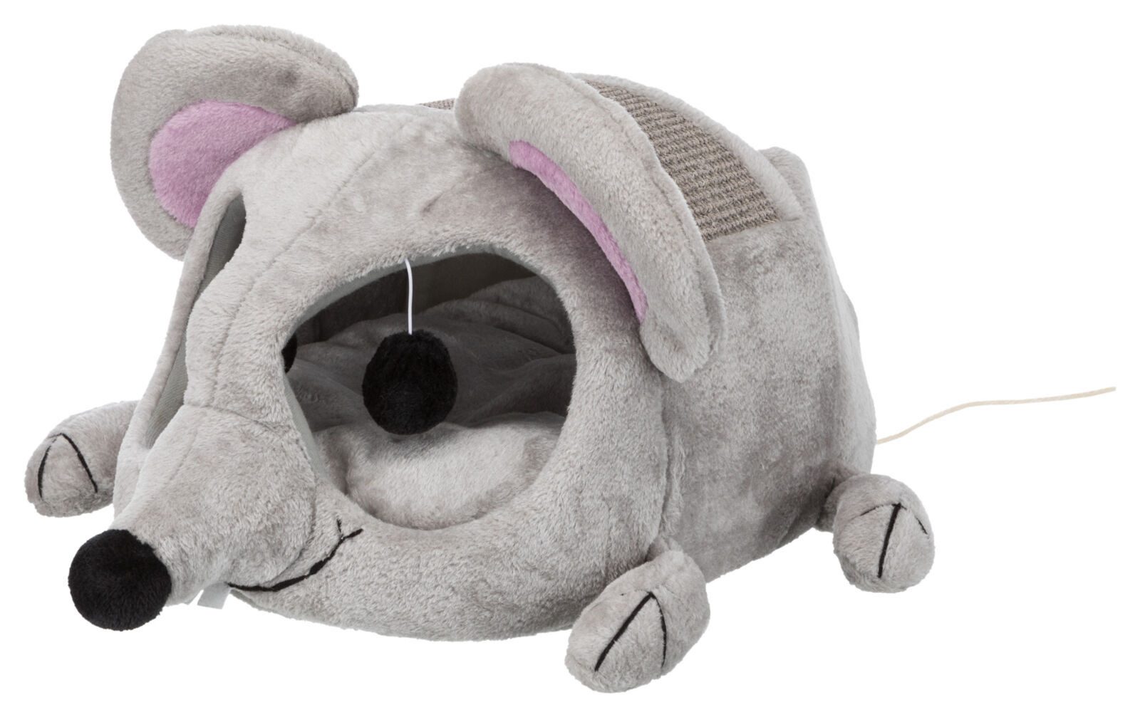 TRIXIE Kratztonne Kuschelhöhle Lukas - hellgrau/grau - 35 × 33 × 65 cm