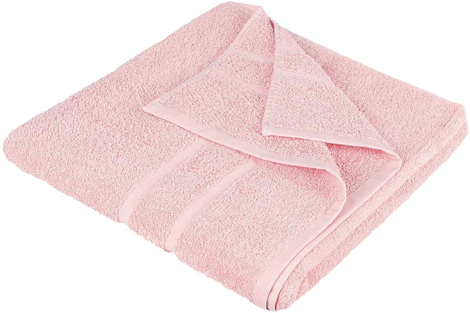 Baumwolle zur Gästehandtücher in Duschtücher Zartrosa StickandShine 500 Wahl Handtücher Badetücher GSM 100% Saunatücher Handtuch