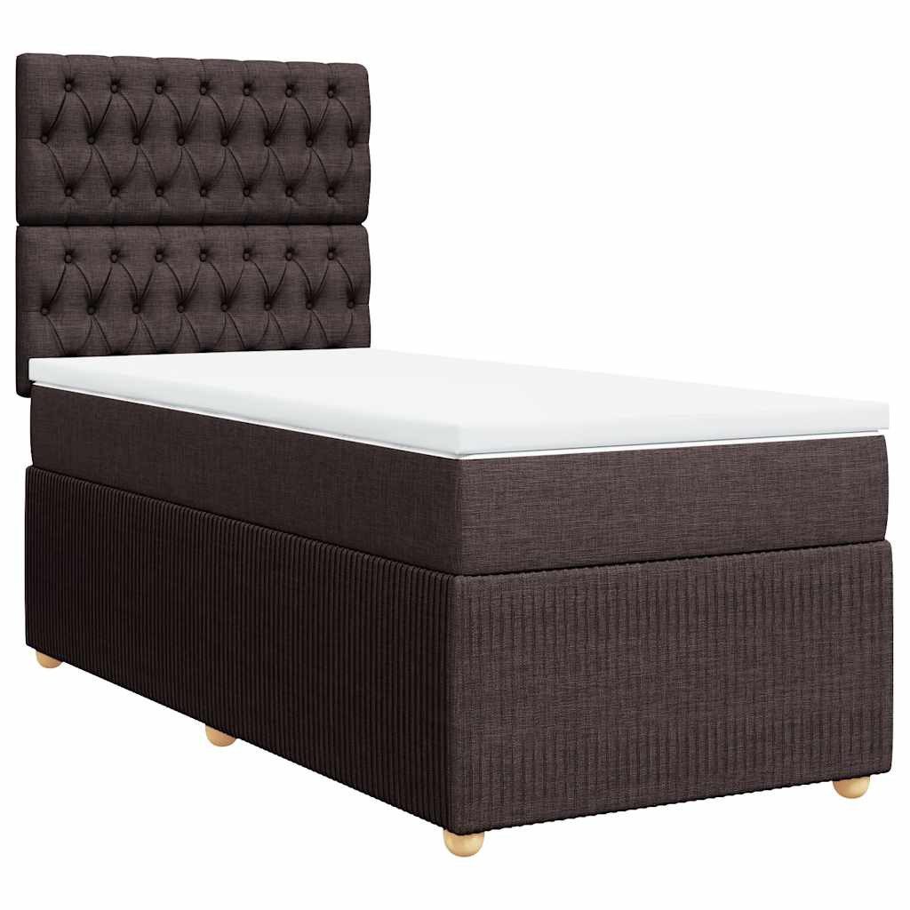 vidaXL Bett Boxspringbett mit Matratze Dunkelbraun günstig online kaufen