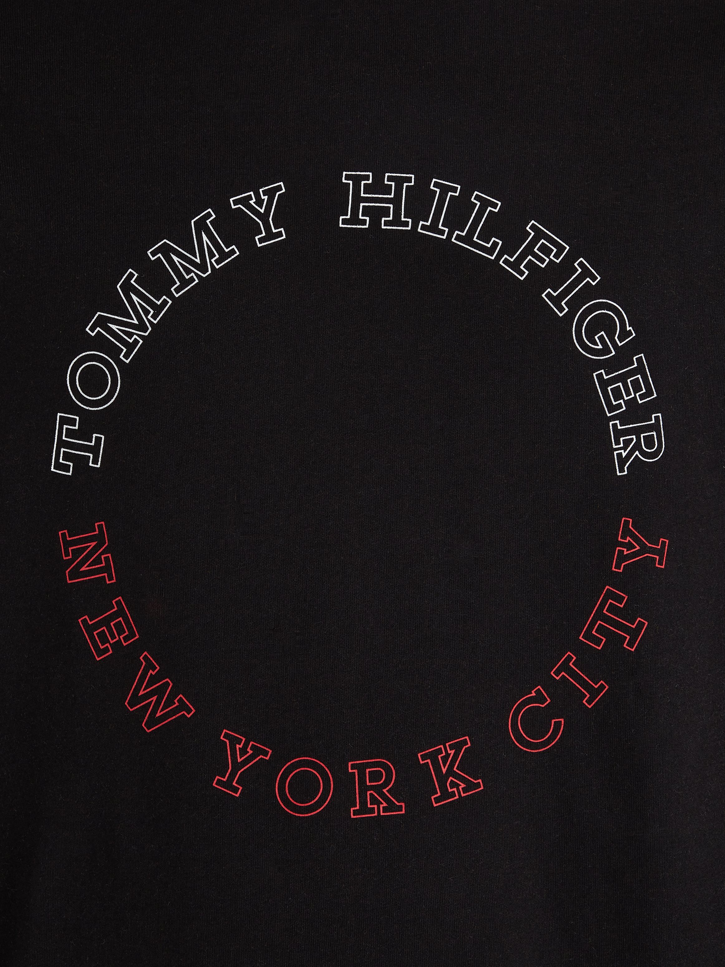 Tommy Hilfiger TEE LS black Langarmshirt MONOTYPE ROUNDLE