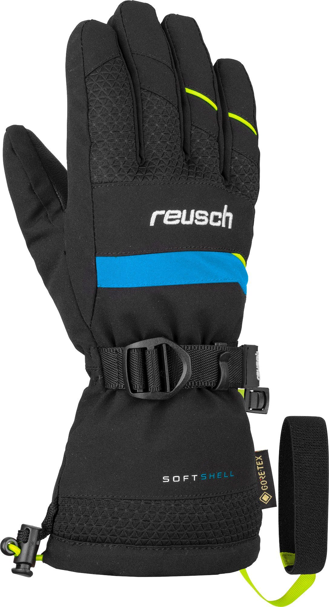 Reusch GORE-TEX® Skihandschuhe schwarz-blau mit wasserdichter Maxim Membrane Junior