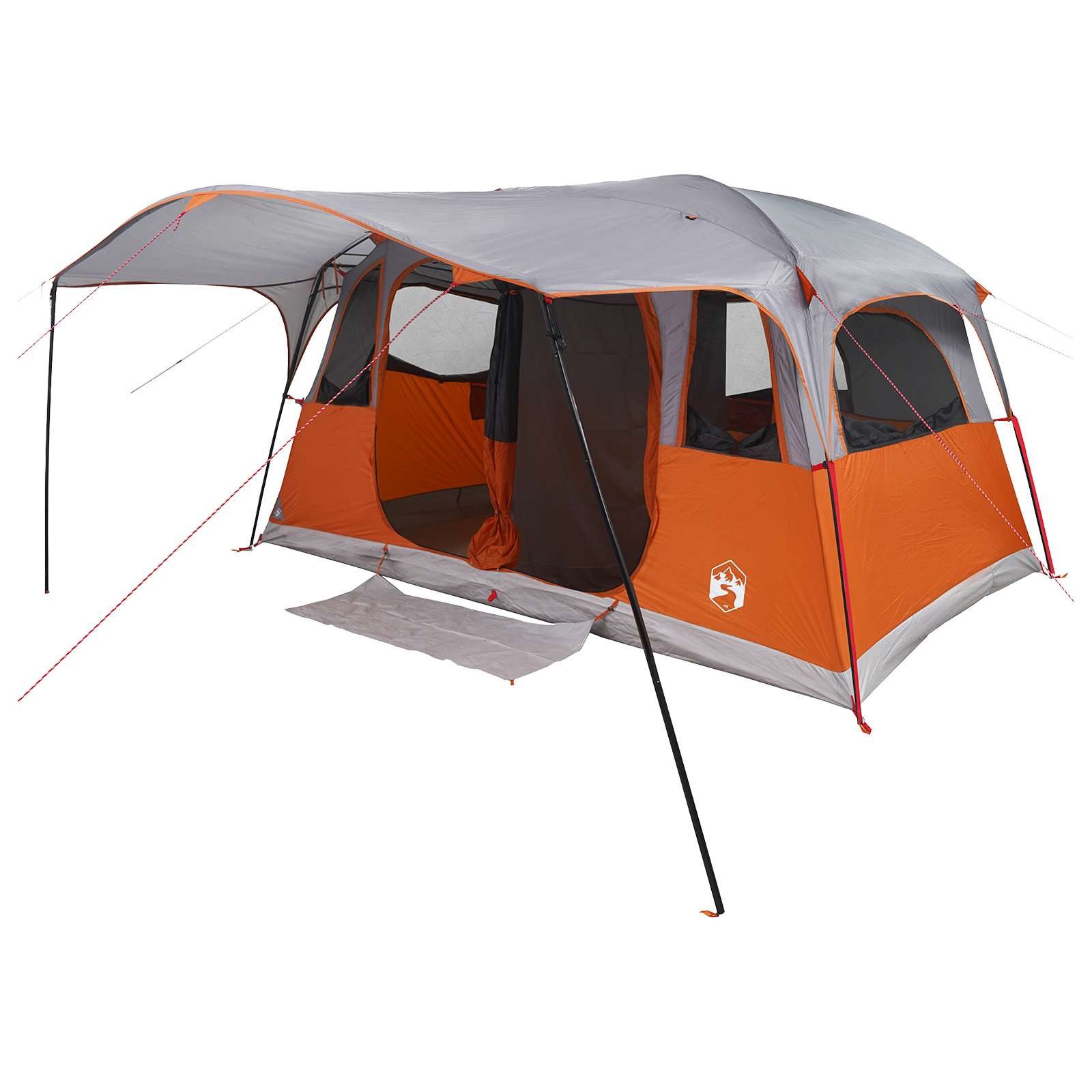 vidaXL Tunnelzelt Tunnelzelt mit Dach Grau und Orange 427 x 305 x 205 cm, (1 tlg)