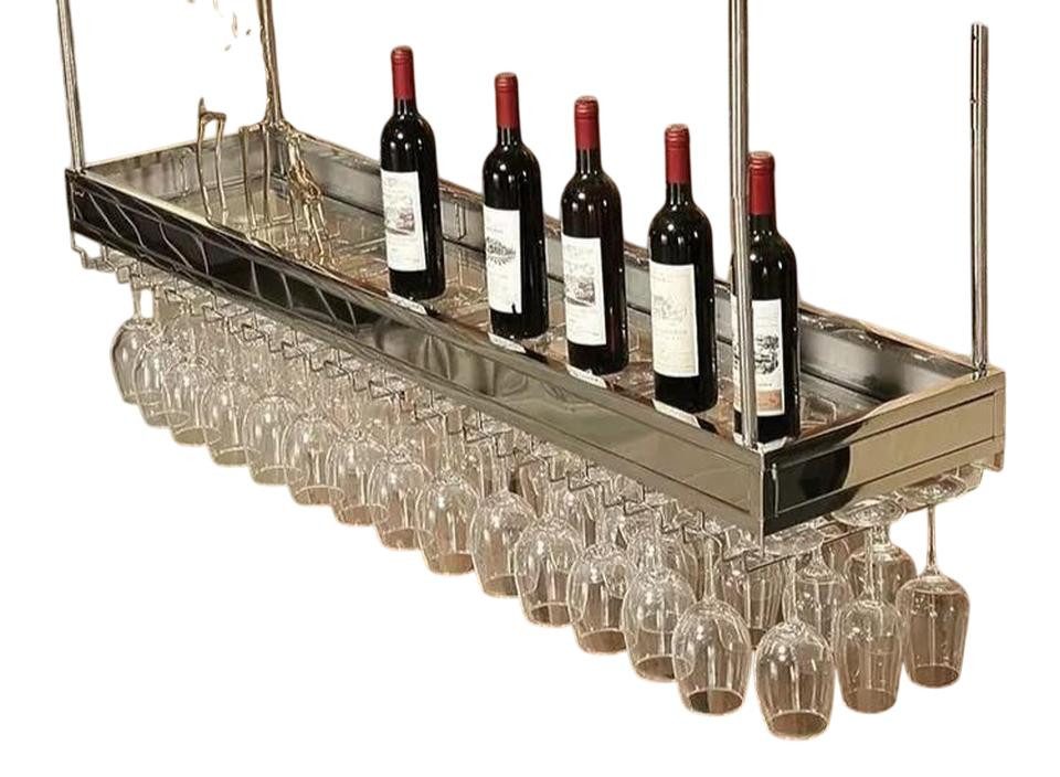 JVmoebel Weinregal Weinglashalter Edelstahl Silber – Weinregal & Weinständer, Made in Europe