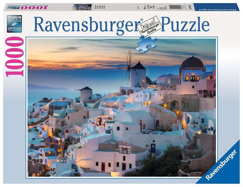 Ravensburger Puzzle Abend über Santorini 1000 Teile Puzzle, 1000 Puzzleteile, Made in Europe