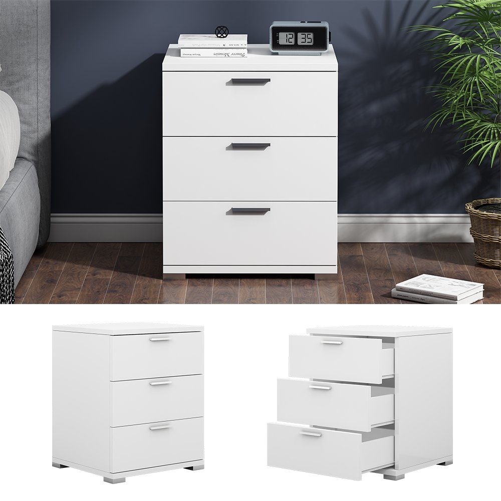 Vicco Nachtschrank Marseille, Weiß/Weiß, 46.2 x günstig online kaufen