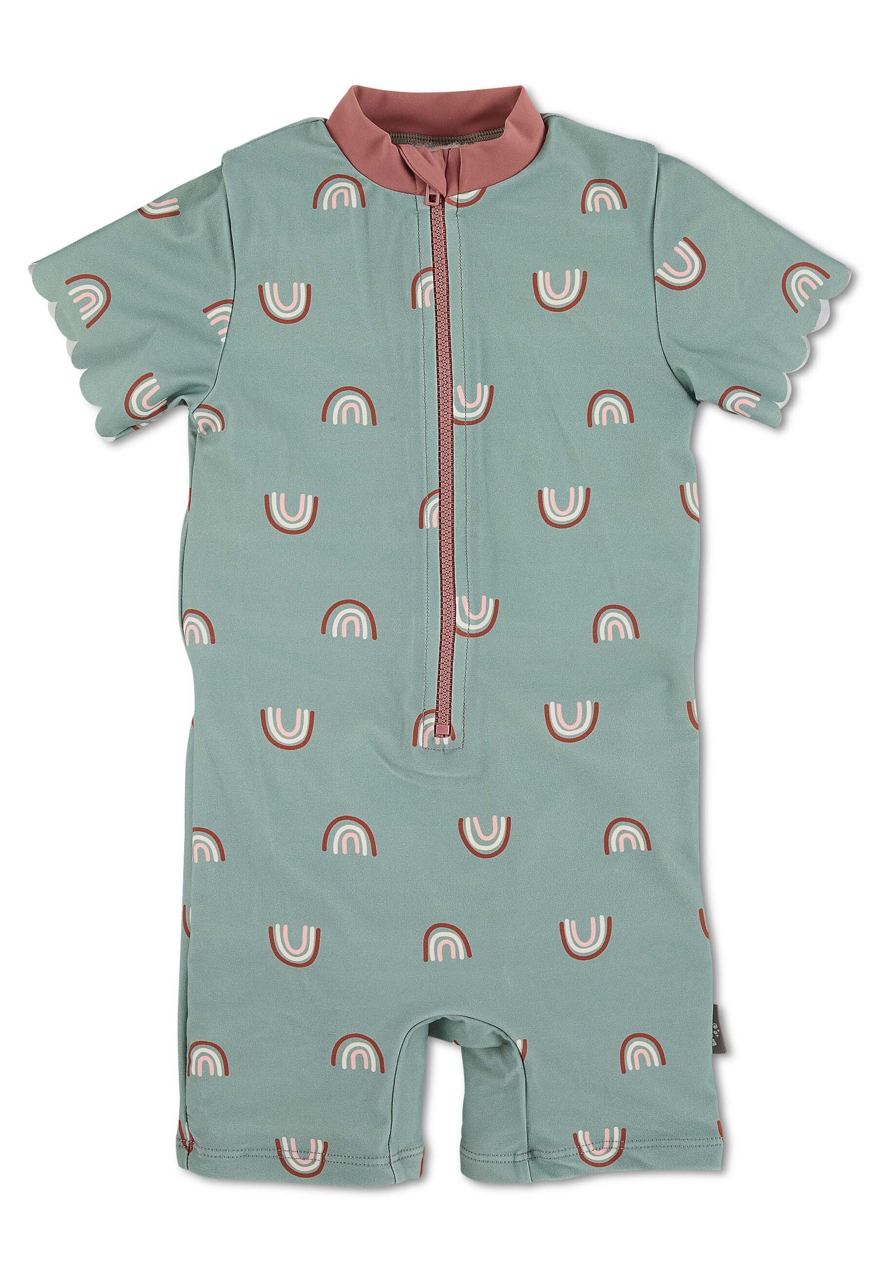 Sterntaler® Badeanzug Schwimmanzug Regenbogen (1-St., Kinderbadeanzug Langarm, Babyschwimmanzug gemustert) UV-Schutz 50+