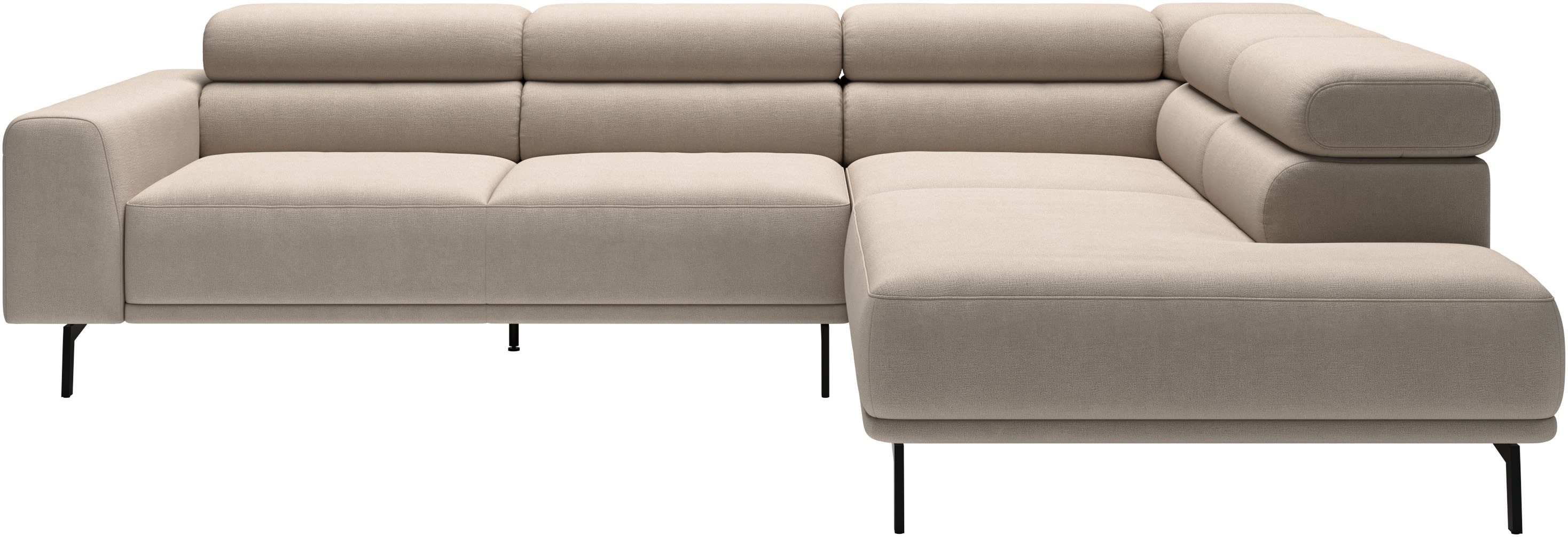 SCHÖNER WOHNEN-Kollektion Ecksofa Tossa, Modernes Design trifft smarte Funktione, Breite 273 cm, 2 Teile, Motorischer Sitzvorzug, Kopfteil-Funktion & Saugroboter-Höhe