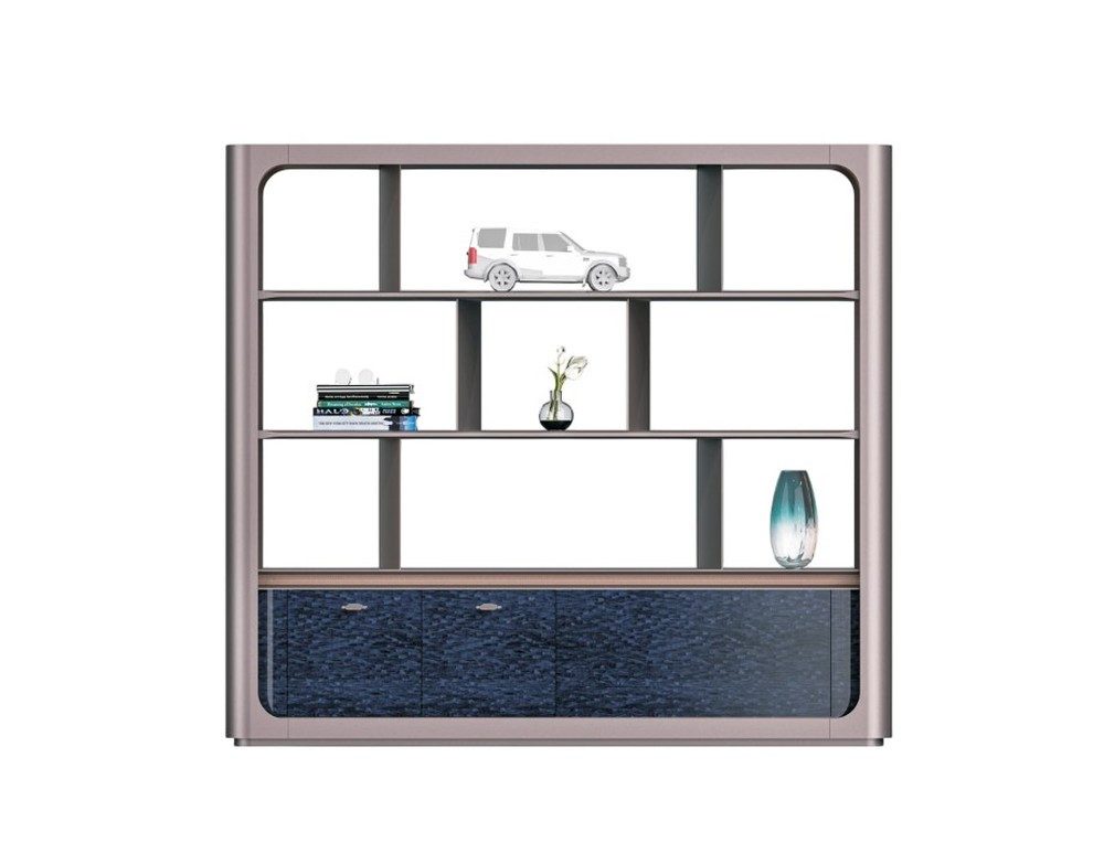 JVmoebel Vitrine Eleganter Vitrinenschrank Holz 200x36x180 Made in Europa