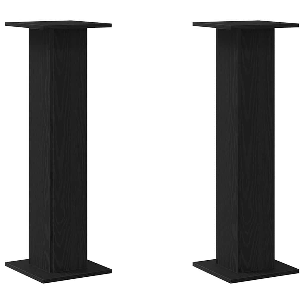 vidaXL Blumenständer Pflanzenständer 2 stk. Schwarz Eichen-Optik 30 x 30 x 95 cm (2 St)