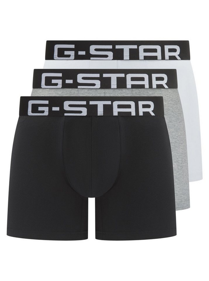 G-STAR Boxershorts (Sparpack, 3er Pack) mit super weichem Bündchen, hochwertige Qualität