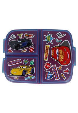 Disney Cars Lunchbox Brotdose Lightning McQueen Rusteze, Vesperdose mit 3 Fächern BPA-frei