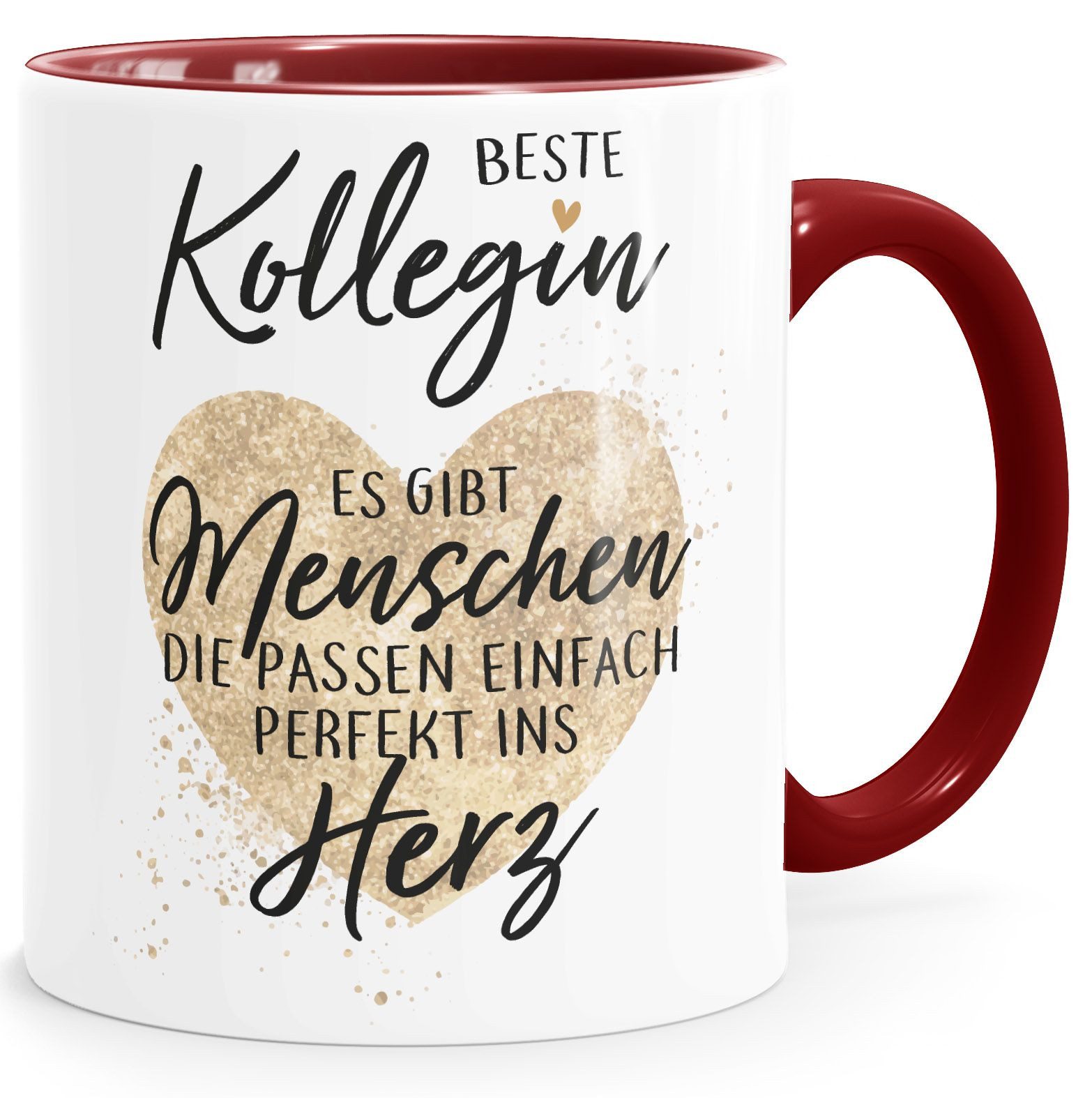 SpecialMe Tasse Kaffee-Tasse Beste Kollegin Herz Geschenkidee Arbeitskollegin, Keramik