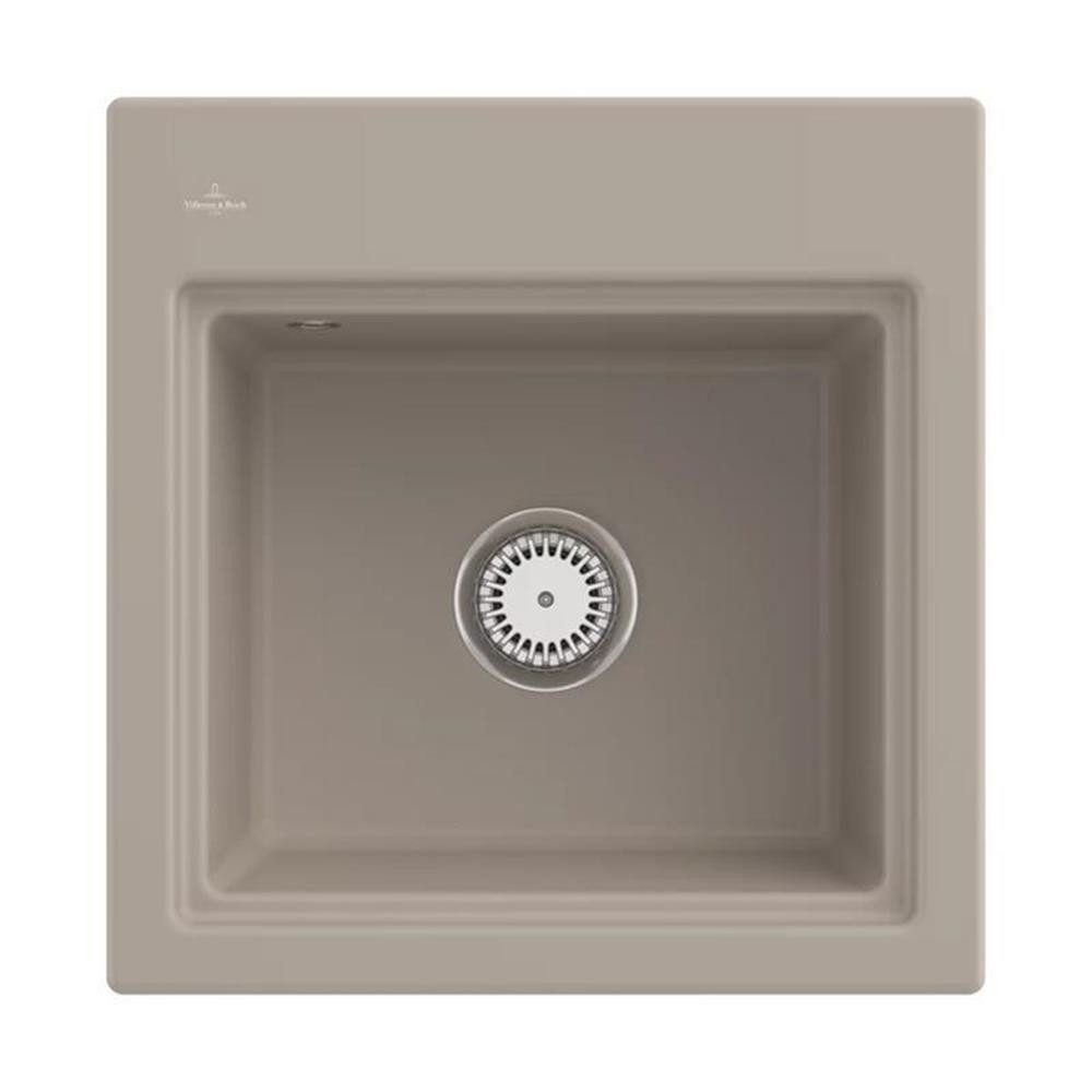 Villeroy & Boch Küchenspüle Subway Style 50 S Classicline AM Almond mit Excenterbetätigung und Abt, 50/510 cm