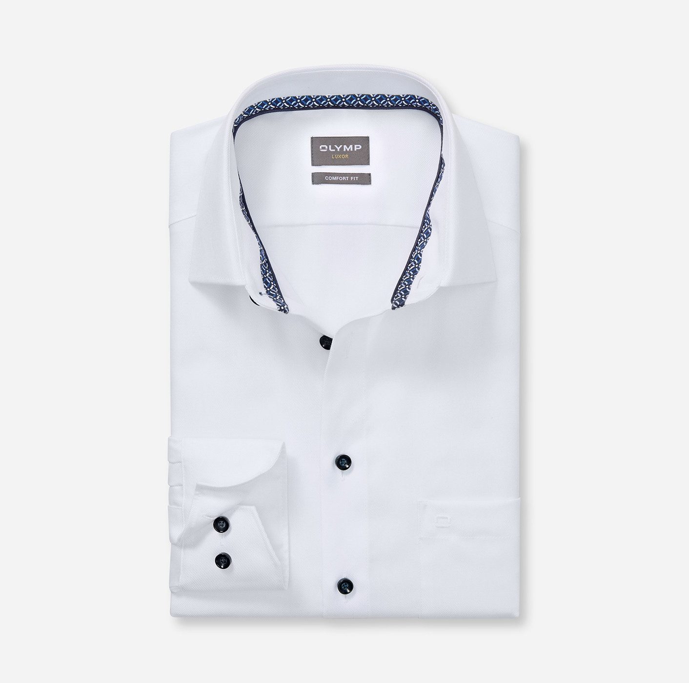 OLYMP Businesshemd Luxor Comfort Fit New-Kentkragen kontrastfarbene Details günstig online kaufen