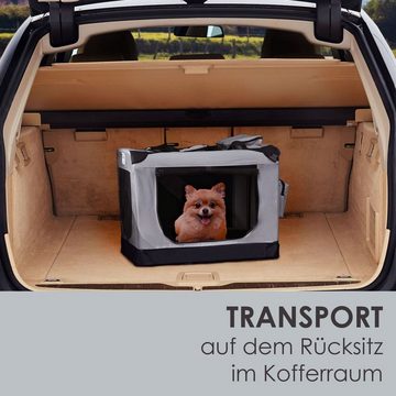 Juskys Tiertransporttasche »Lassie«, Hundetasche mit Decke, Tasche & Griffen – Stoff Transportbox für Hunde