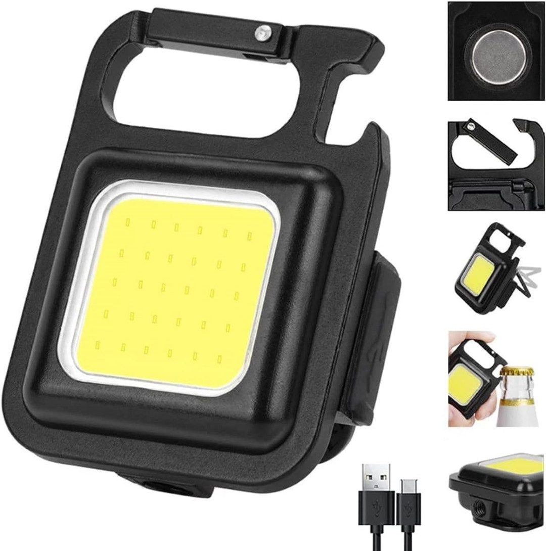 LED Taschenlampe Ultrahelle Mini-COB LED Taschenlampe, USB wiederaufladbar, 800 Lumen.