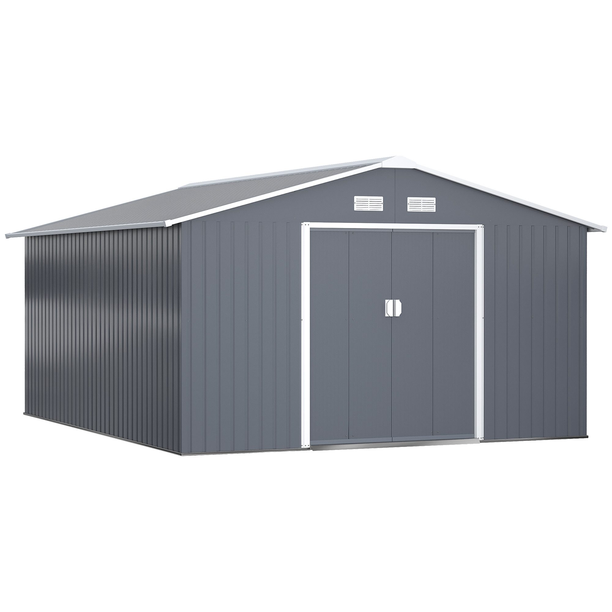 Outsunny Gerätehaus Fahrradschuppen, Schuppen, BxT: 340x386 günstig online kaufen