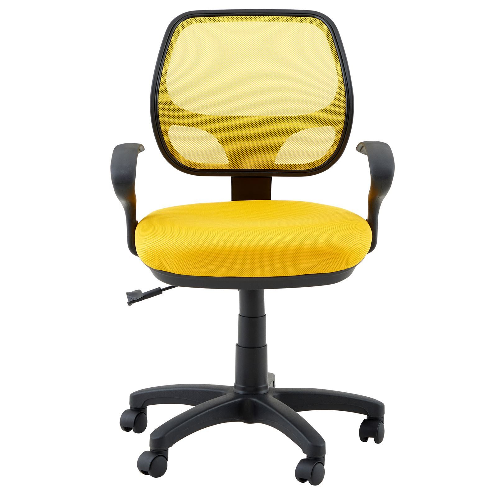 IDIMEX Schreibtischstuhl COOL, für Kinder ergonomisch und höhenverstellbar mit Armlehnen Gelb