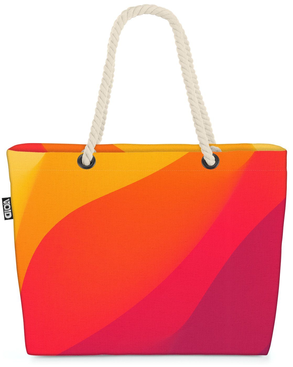 VOID Strandtasche (1-tlg), Farbwellen Beach Bag Sommer Sonnenuntergang Farben Rot Orange Gelb Wüste Sahara