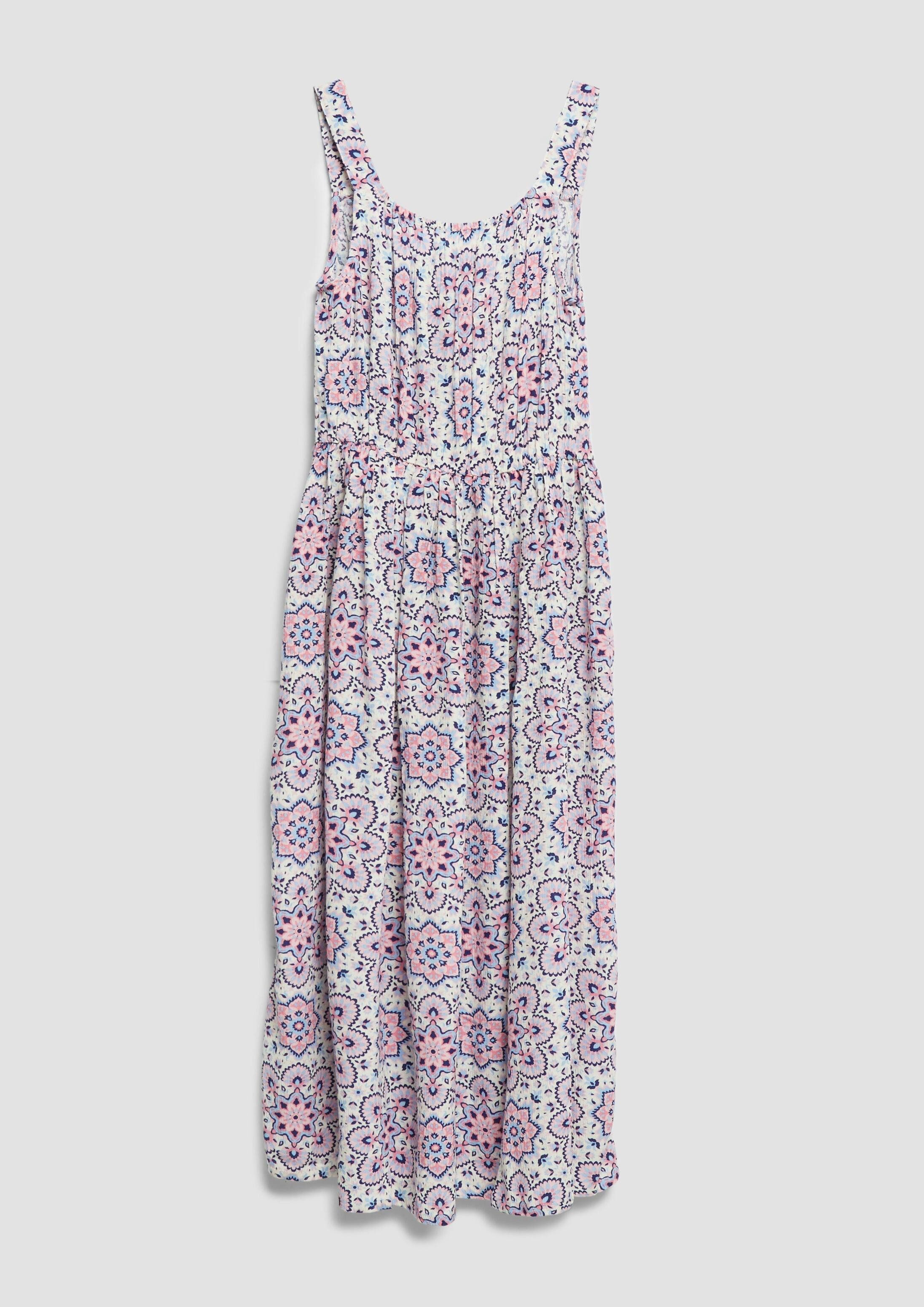 s.Oliver Midikleid Kleid Midi-Kleid aus Crinkle-Viskose