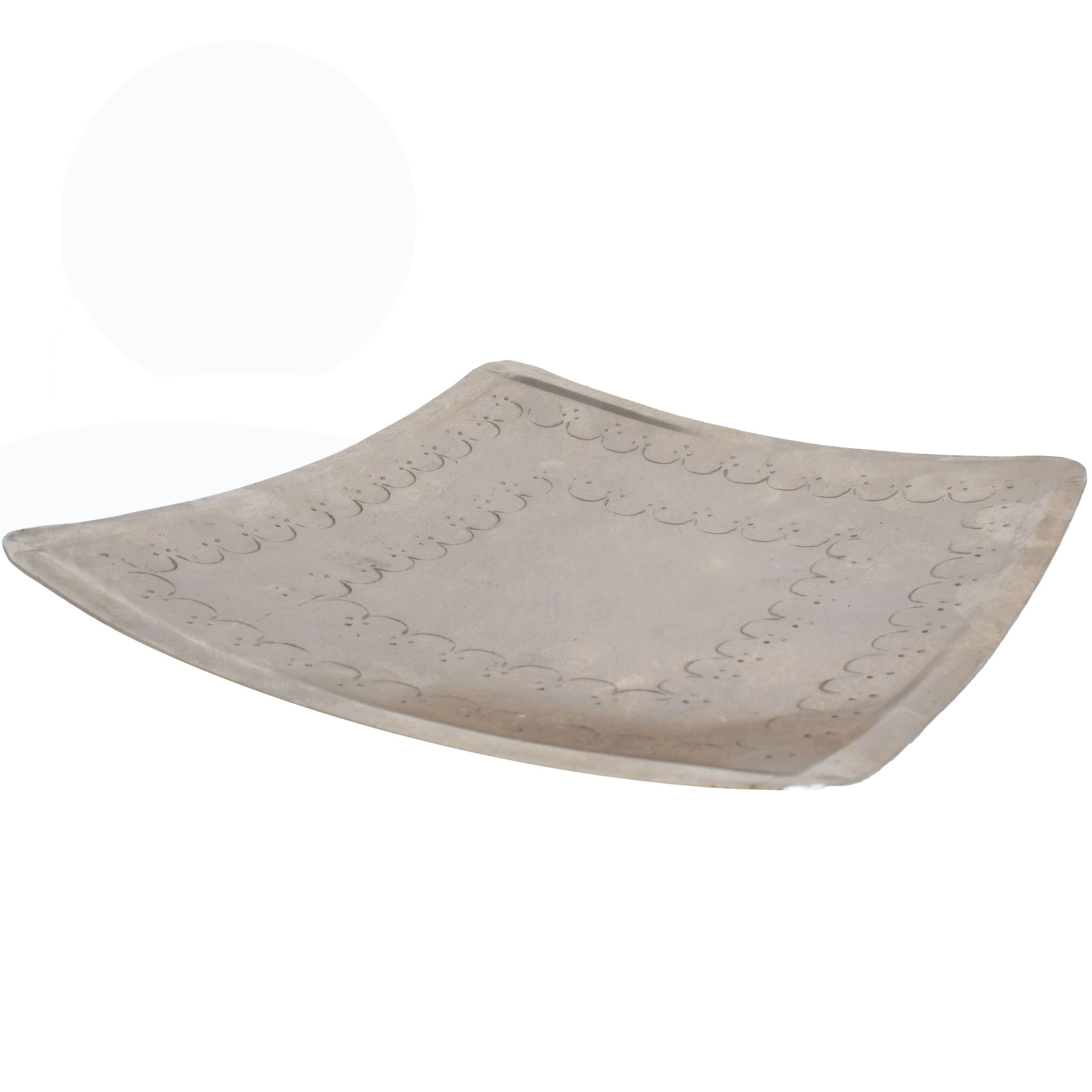 Marrakesch Orient & Mediterran Interior Dekotablett Metall Teller Kerzentel günstig online kaufen