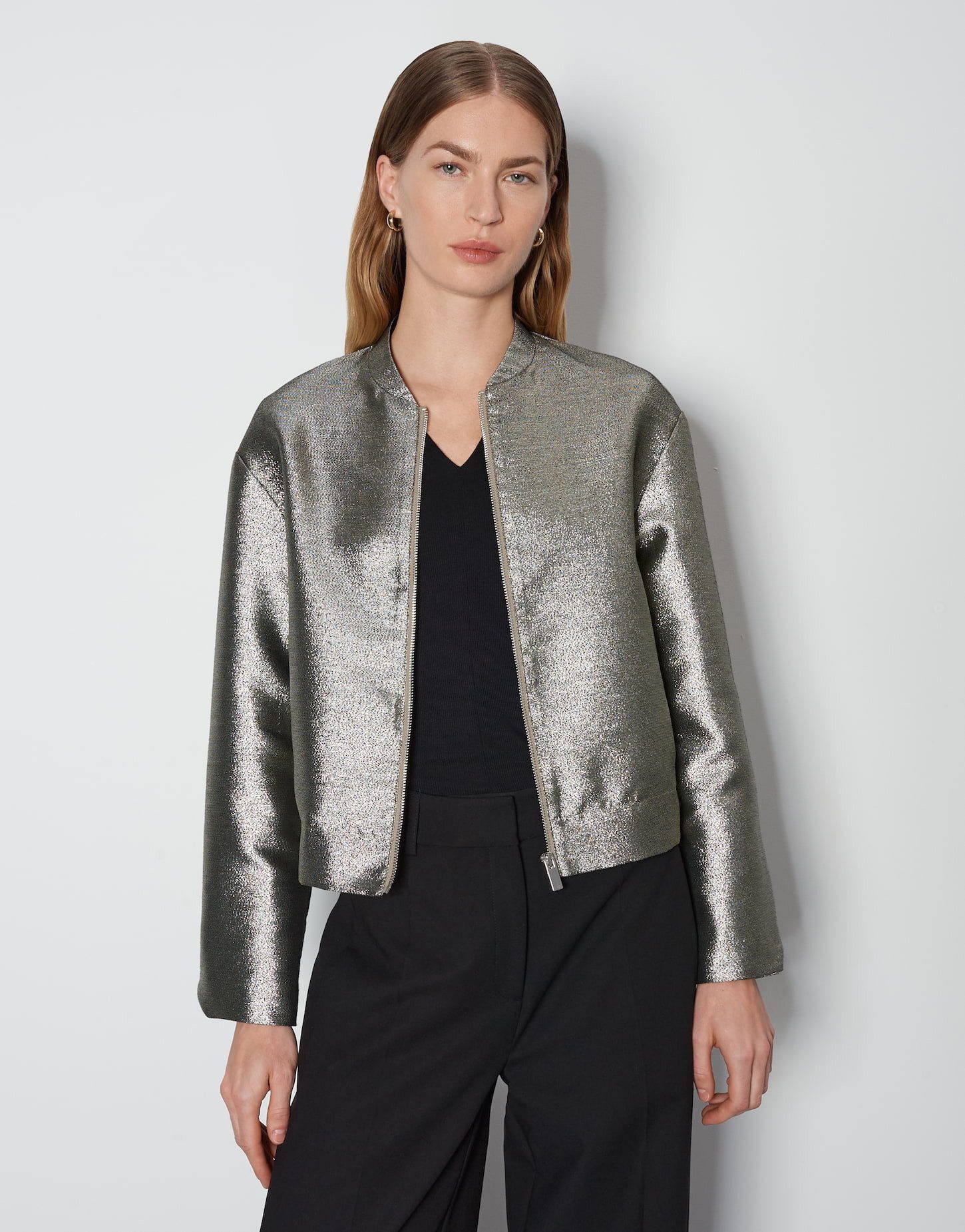 someday Jackenblazer Blouson NIRLONA Loose mit schimmernder Oberfläche