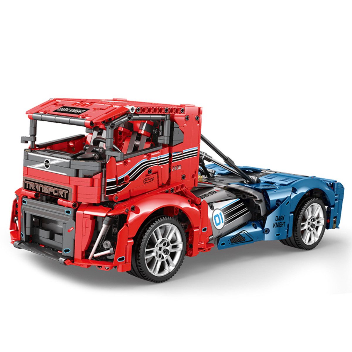 Reobrix 11008-D Spielbausteine, (Klemmbausteinset, 2116 St., Ferngesteuerter Racing Truck Klemmbaustein Set), Racing Truck mit App Steuerung und Stoßdämpfung