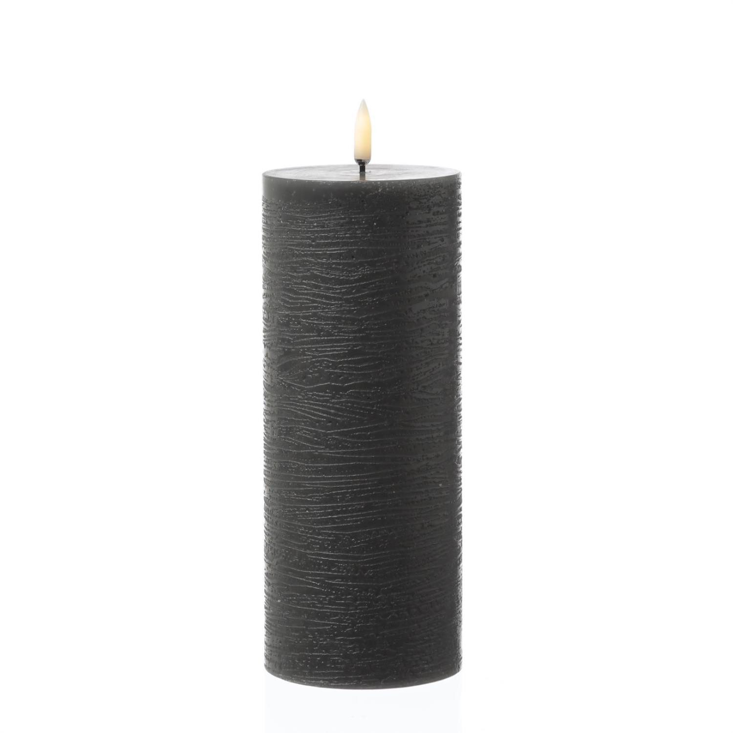 UYUNI Lighting LED-Kerze PIA Uyuni Stumpenkerze Rustik-Optik Echtwachs Timer H:20cm bis 1000Std (1-tlg)