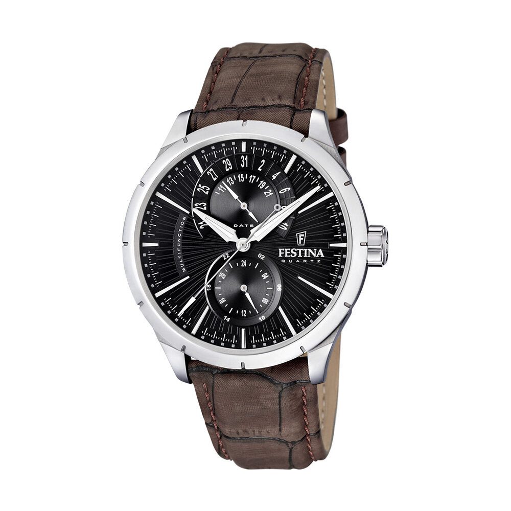 Festina Quarzuhr Herrenuhr Klassische Armbanduhr, schwarzes günstig online kaufen