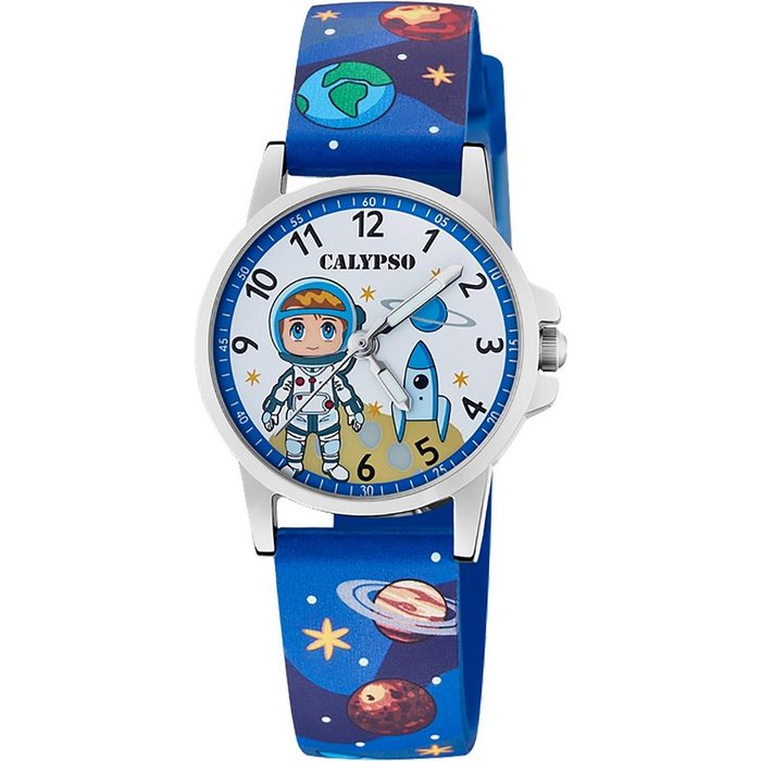 CALYPSO WATCHES Quarzuhr Calypso Kinder Uhr Analog Outdoor (Armbanduhr) Kinder Armbanduhr rund Kunststoffarmband blau Outdoor