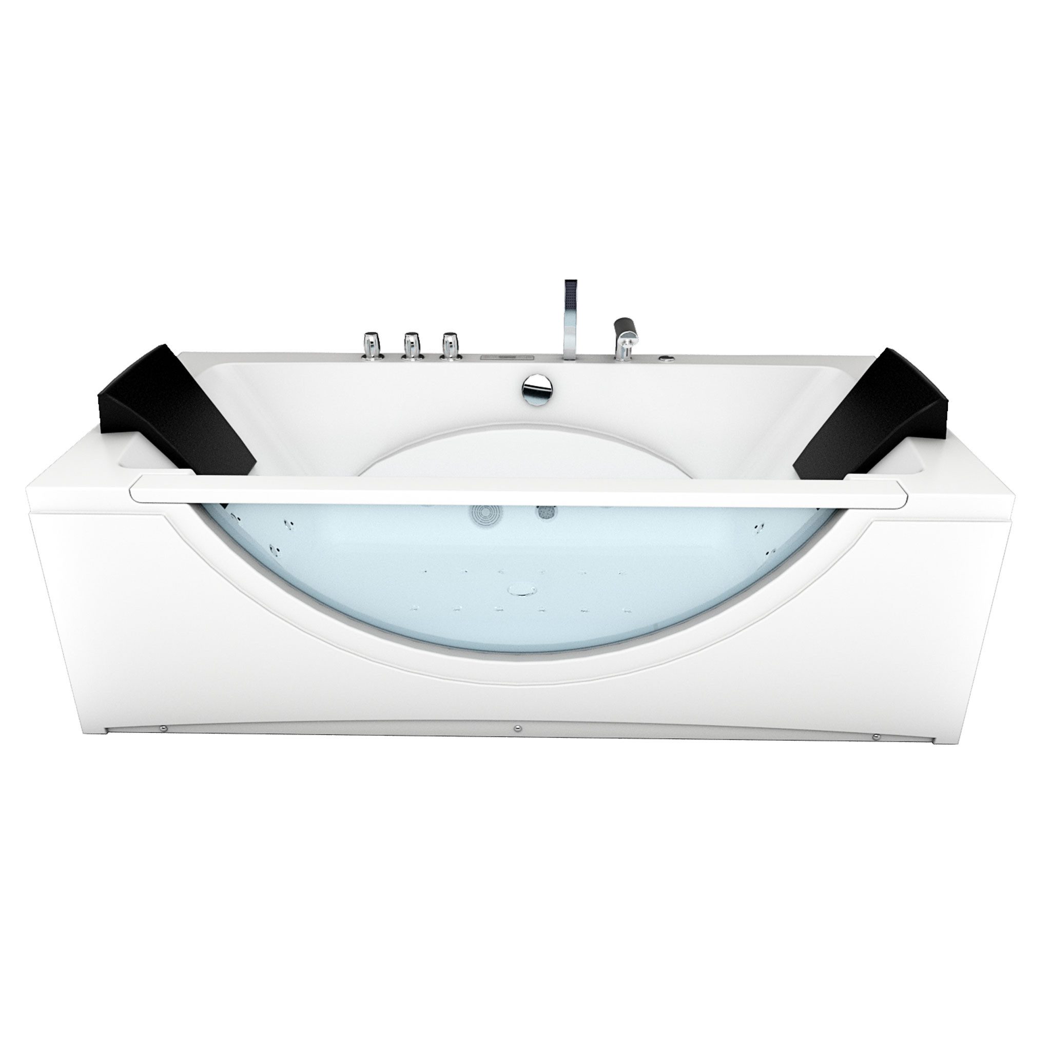 AcquaVapore Whirlpool-Badewanne Whirlpool Pool Badewanne W81H-B-ALL 180x90cm, (1-tlg), mit Ablaufgarnitur