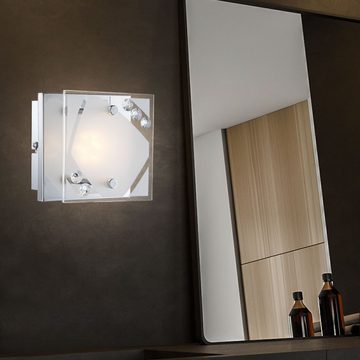 Globo LED Wandleuchte, Leuchtmittel inklusive, Warmweiß, Wandlampe Wandleuchte Flurlampe LED Wohnzimmerlampe Kristalle
