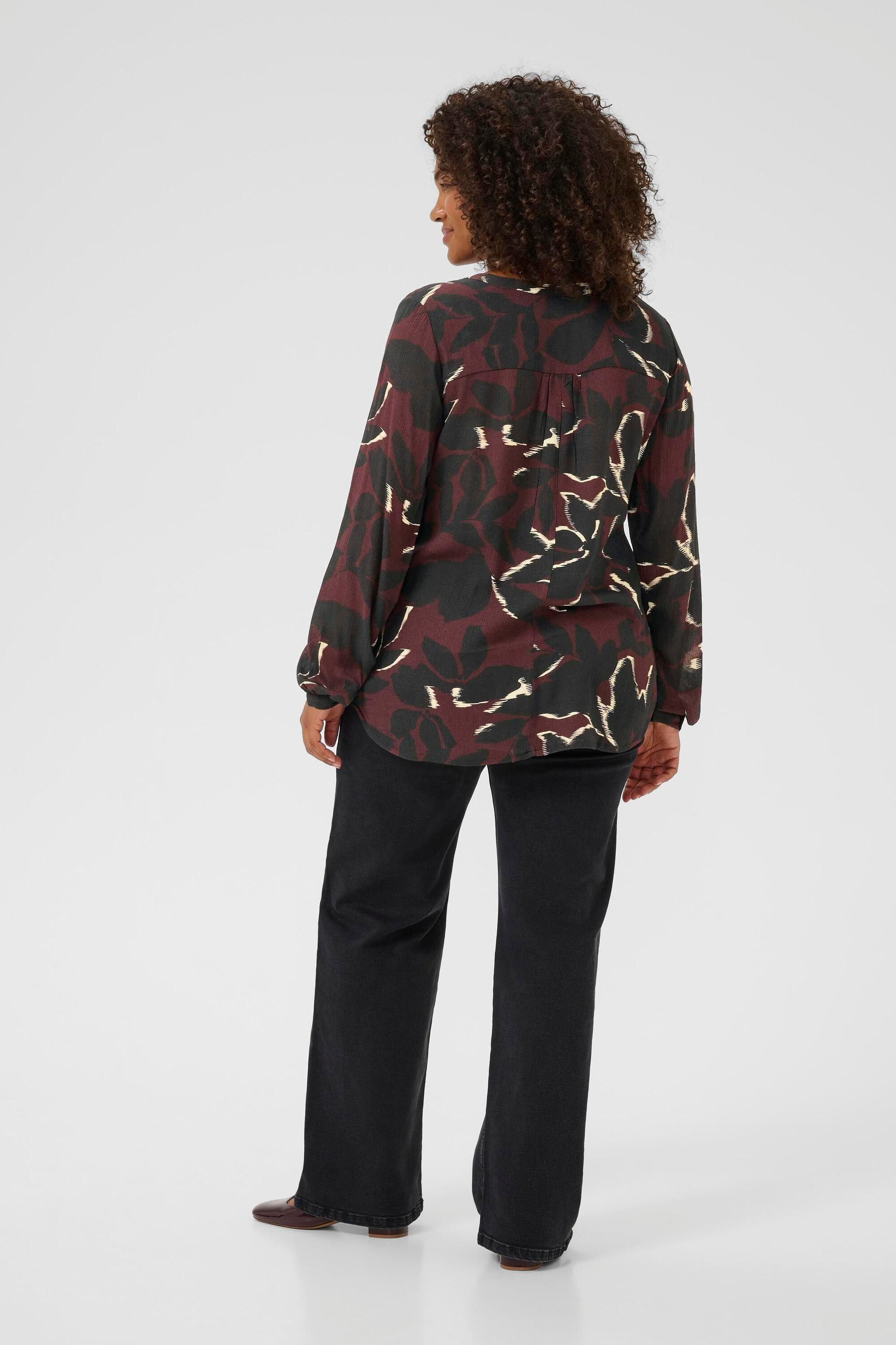 KAFFE Curve Langarmbluse Langarm-Bluse KCami Große günstig online kaufen