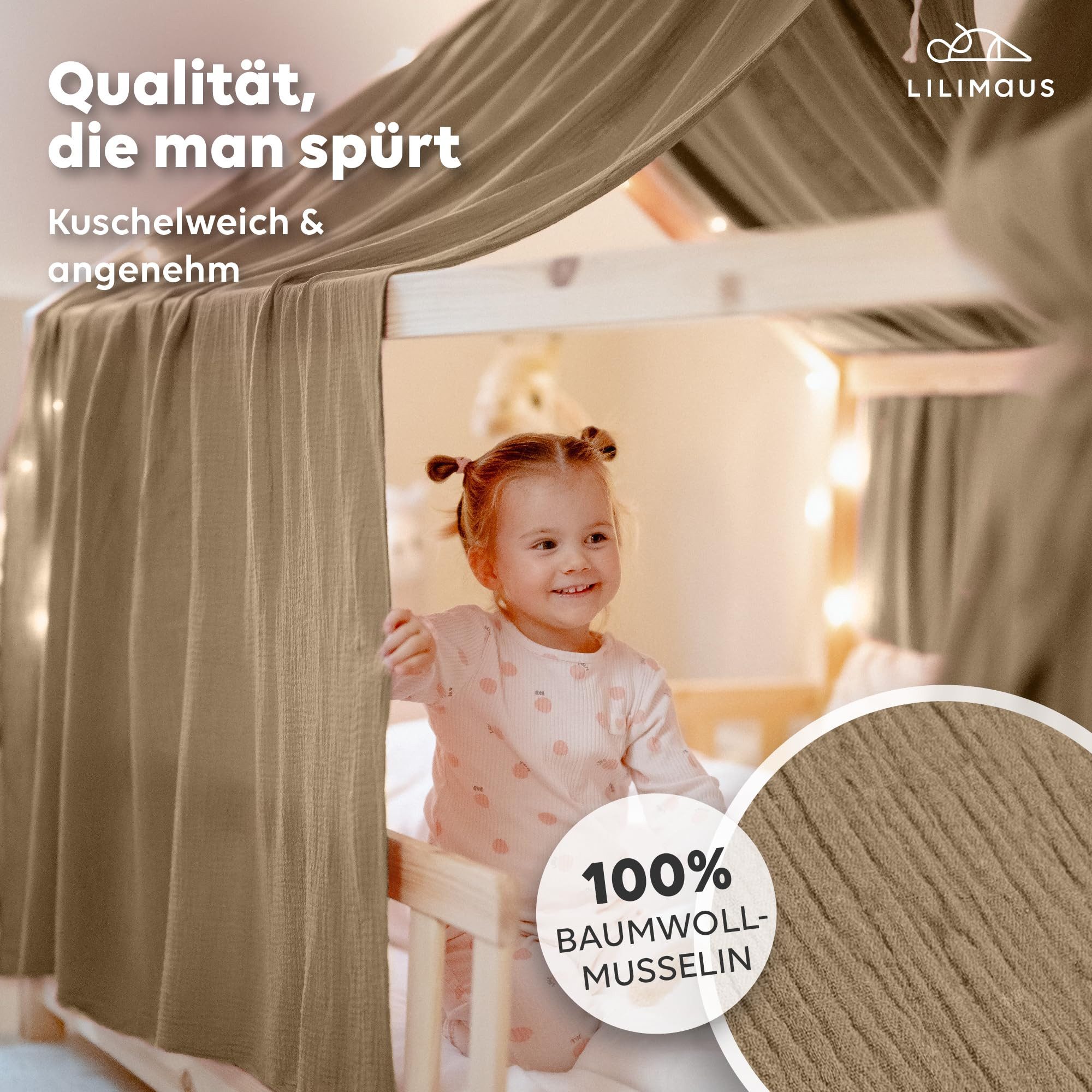 lilimaus Betthimmel Baumwoll-Musselin Betthimmel für Kinder günstig online kaufen