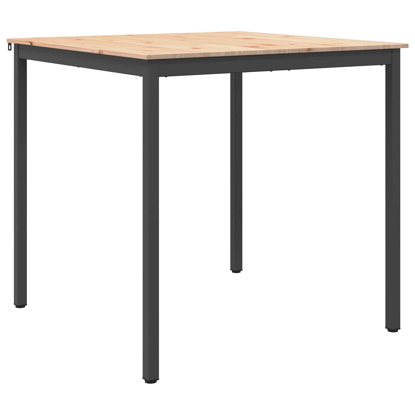 vidaXL Esstisch Bartisch 110 x 110 x 105 cm Massives Kiefernholz Natur (1-St)
