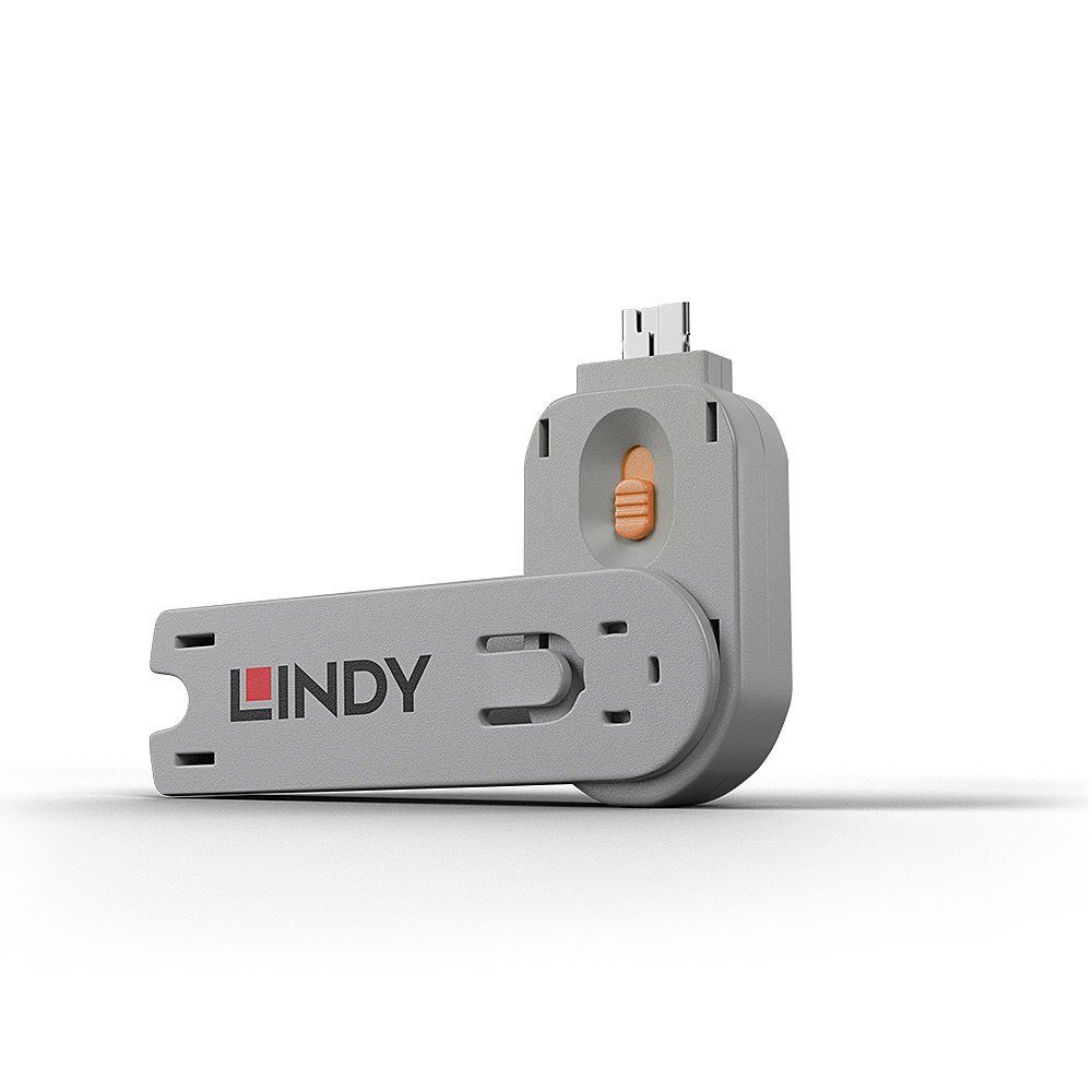 Lindy Klemmen Lindy Schlüssel für USB Port Schloss orange