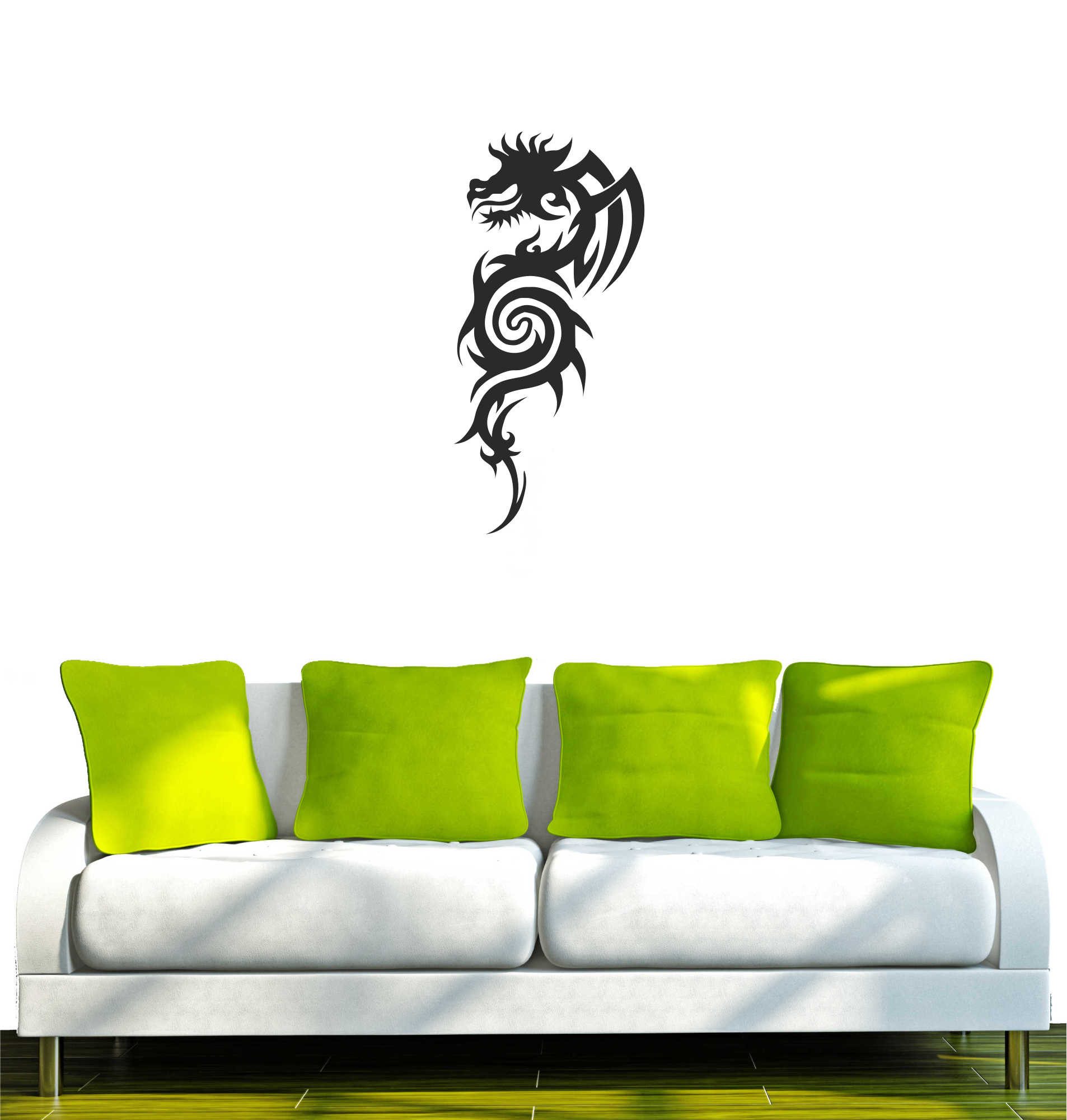 INDIGOS UG Wandtattoo Wandtattoo - Wandaufkleber - w91 Drache Drachen China