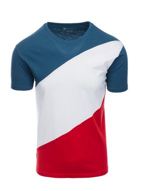 OMBRE T-Shirt Dreifarbiges Baumwoll-T-Shirt für Männer