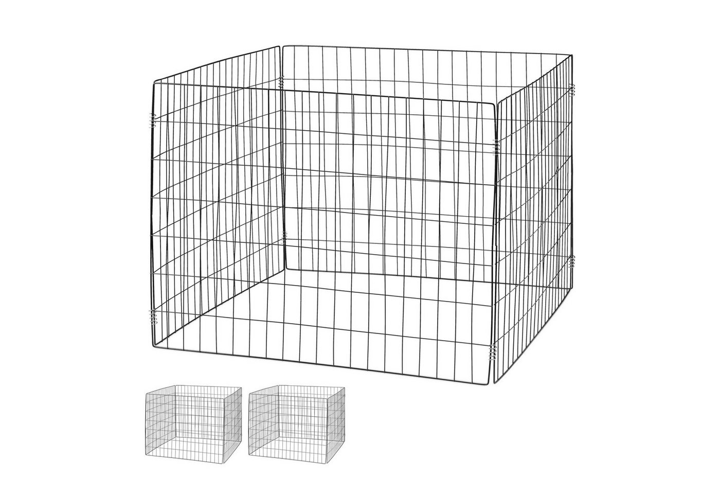 relaxdays Komposter Metall 3er Set schwarz, BxTxH: 90x90x70 cm, 560 l, (3 St)