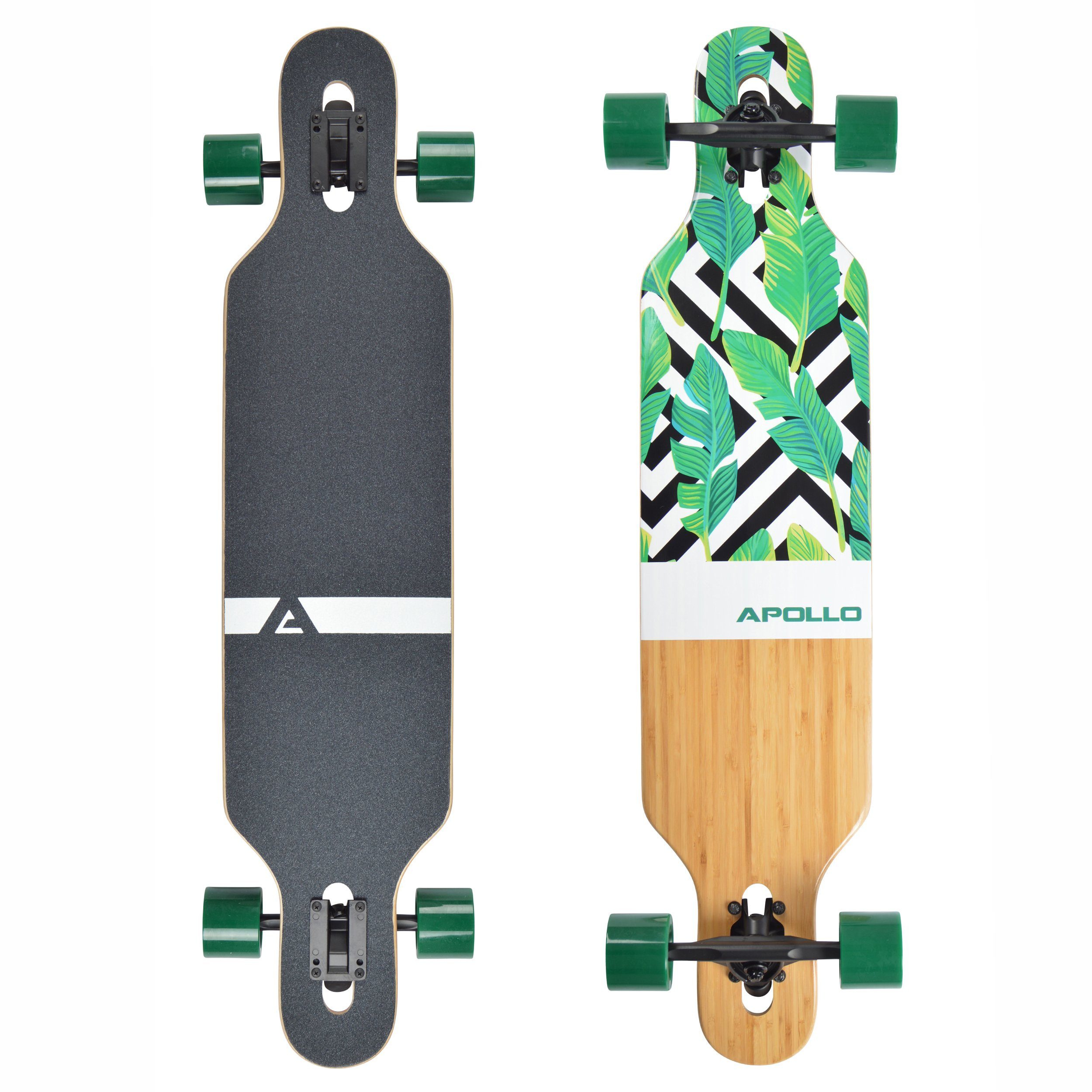 Apollo Longboard Twin Tip DT Longboard 39", aus Holz mehrlagig verleimt für Idealen Flex & Stabilität