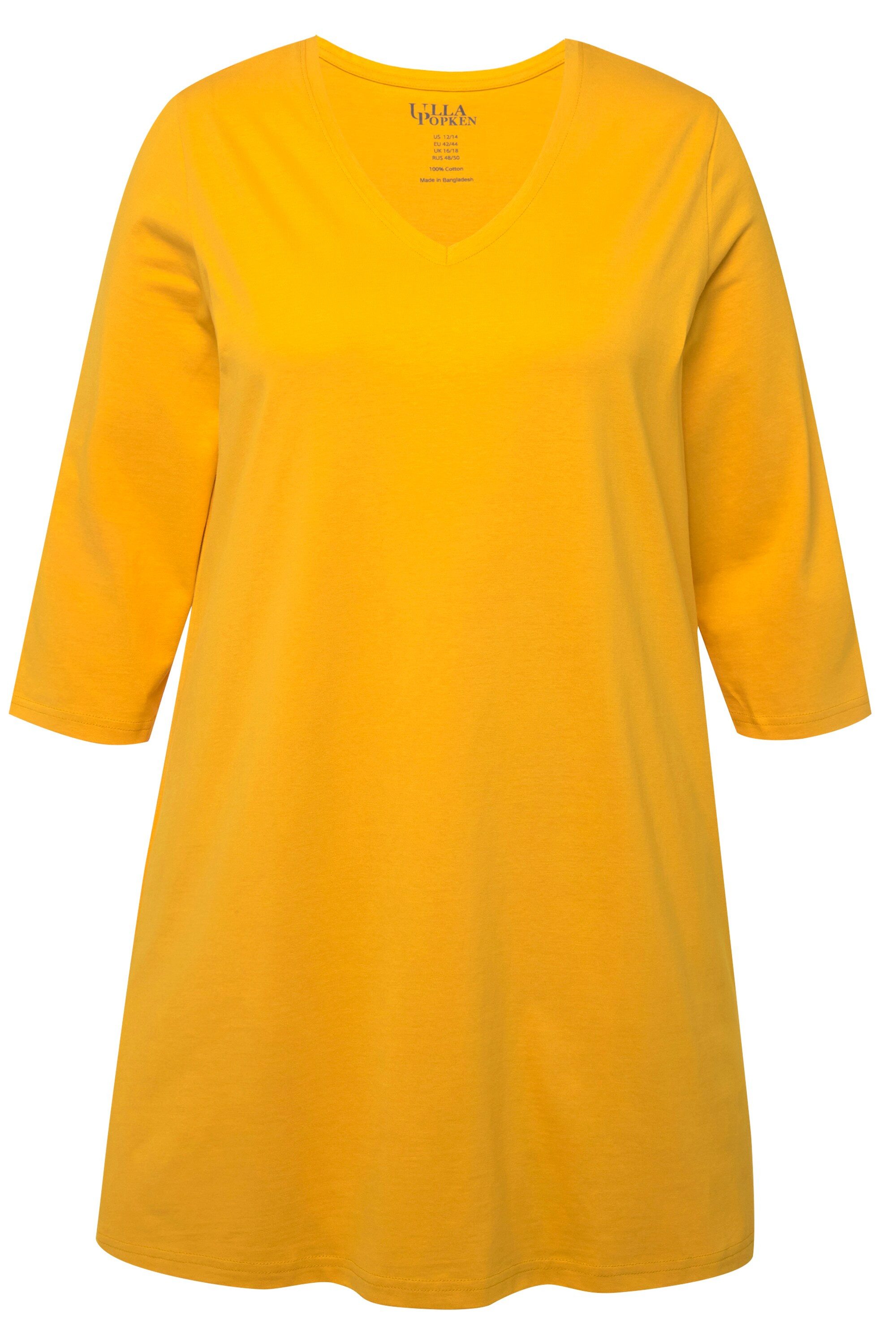 Ulla Popken Longshirt Longshirt A-Linie V-Ausschnitt günstig online kaufen