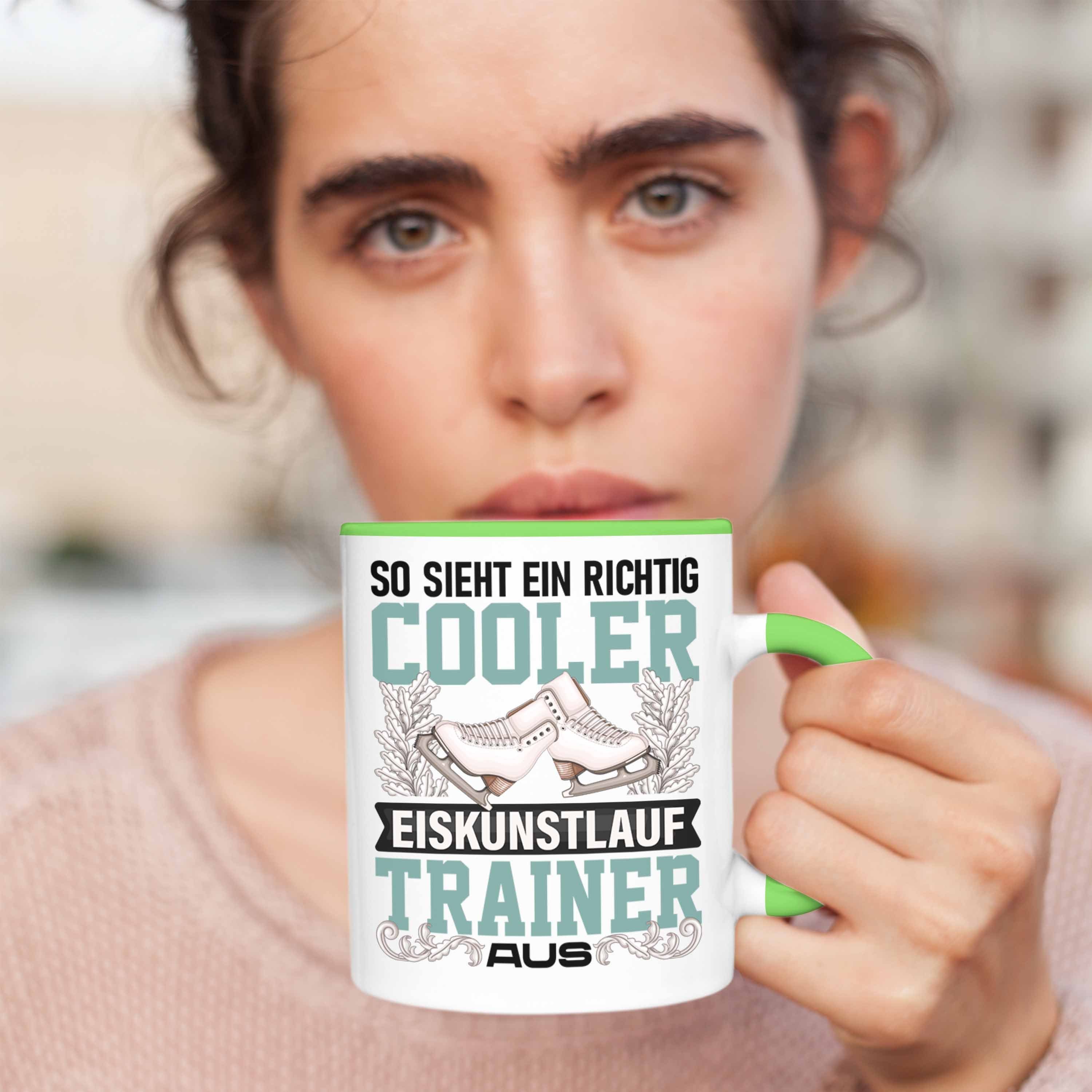 Trainer Geschenk Tasse Traine Eiskunstläufer Grün Eiskunstlauf Geschenkidee Tasse Trendation